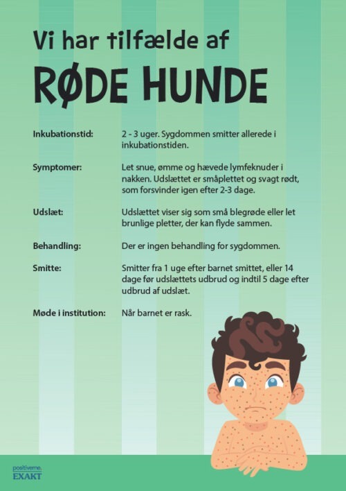Vi har tilfælde af røde hunde - Med yderligere informationer