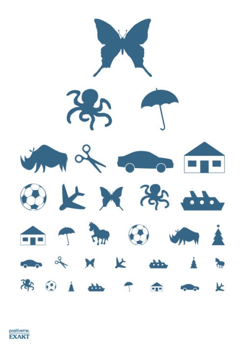 Synstavle med ting - Blå