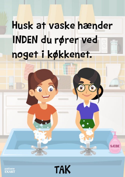 Vask hænder i køkkenet